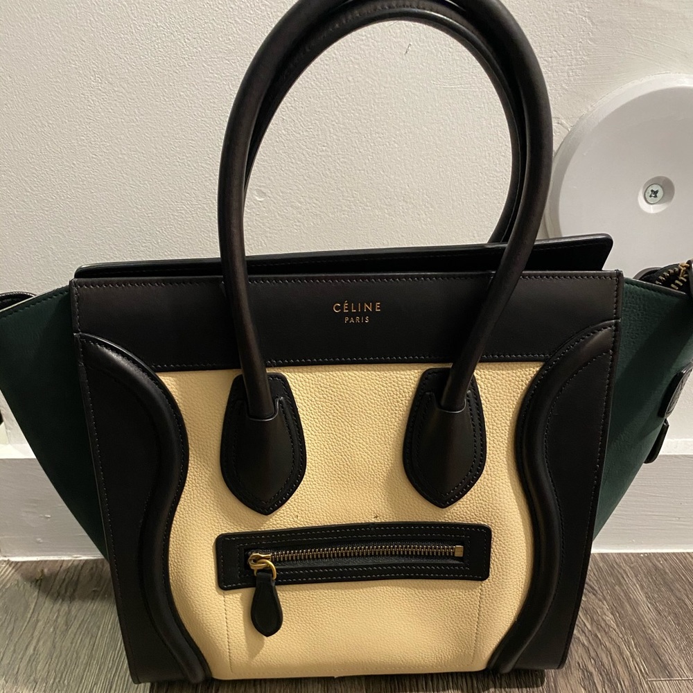 New Condition Céline Micro Luggage Two tone bag